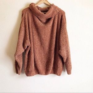 Wishlist Chunky Knit Chenille Cowl Neck Sweater